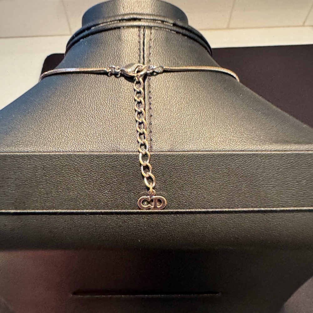 Dior Classic Pink Rectangular Pendant Necklace - image 5